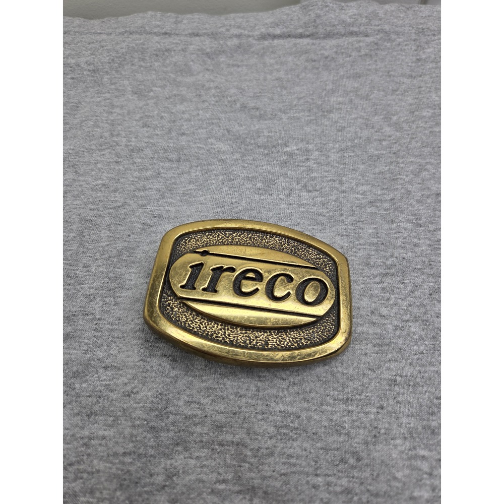 Vintage Solid Brass Ireco BTS 1981 Mining Belt Buckle